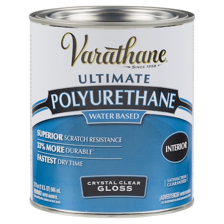 Varathane Varathane Ultimate Gloss Crystal Clear Water-Based Polyurethane 1 qt 200041H